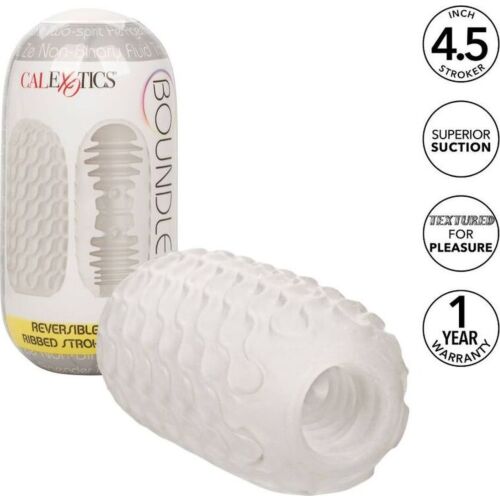 Masturbator CALEXOTICS Reversible Ribbed Stroker cu texturi variate
