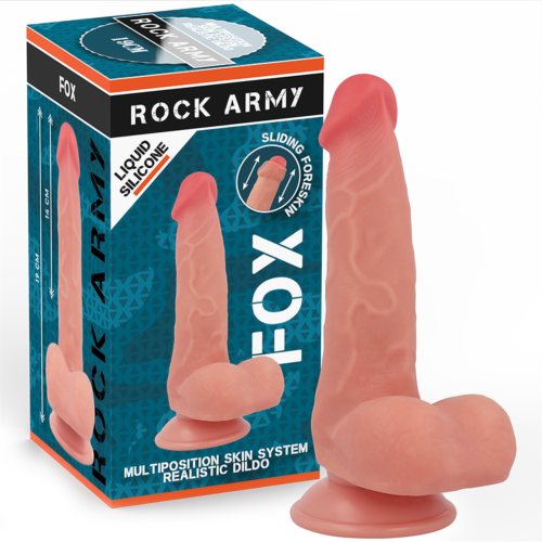 Dildo Rock Army Fox de 19 cm cu dublă densitate