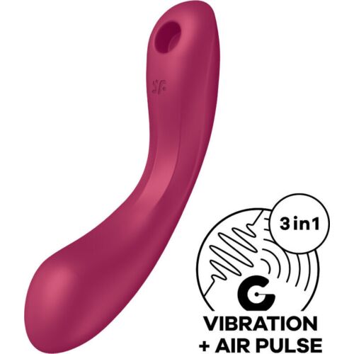 Vibrator Satisfyer Curve Trinity 1 cu aspirație și vibrație