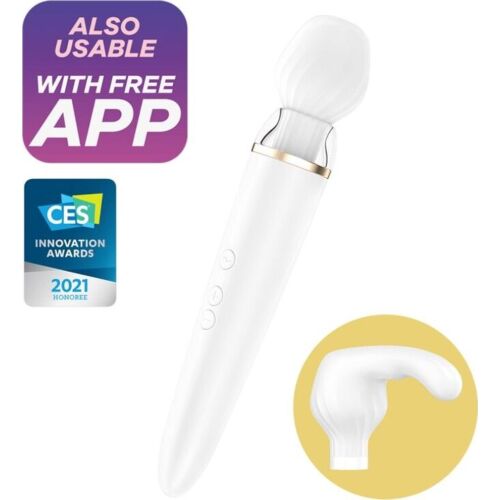 Vibrator Satisfyer Double Wand-er cu control prin aplicație