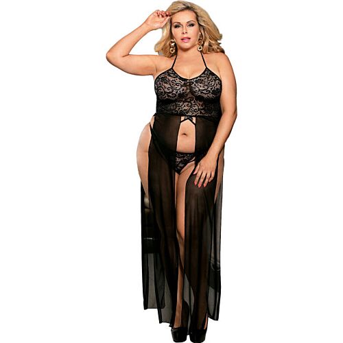 Set Lingerie SUBBLIME QUEEN PLUS SIZE cu Rochie și Chiloți