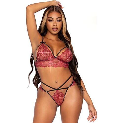 Set Lingerie Leg Avenue 81623 cu detalii strălucitoare