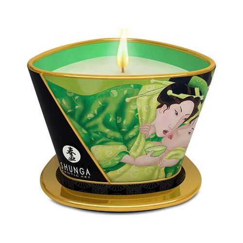 Vela de masaj SHUNGA Mini Caress cu aroma de ceai verde