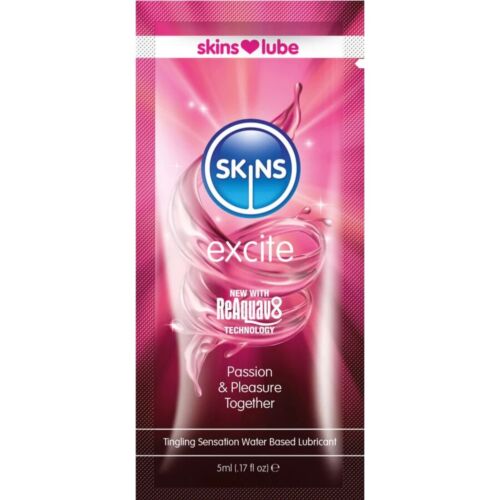 Lubrifiant SKINS Excite 5 ml cu efect de furnicătură