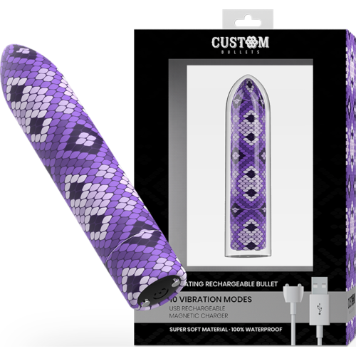 Vibrator Custom Bullets Snake cu 10 moduri de vibrație