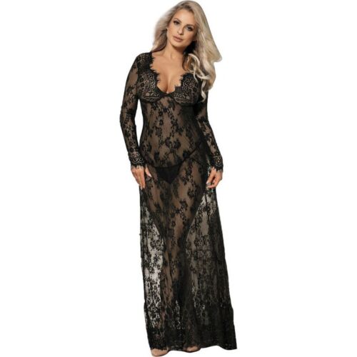 Rochie Lungă Vestido Sublime cu Mâneci Lungi s/m
