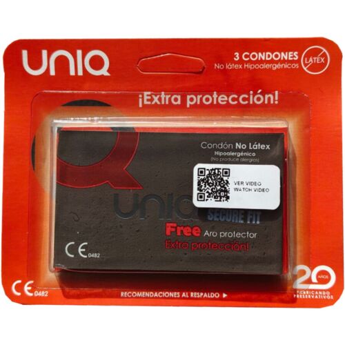 Prezervativ UNIQ Secure Fit fără latex