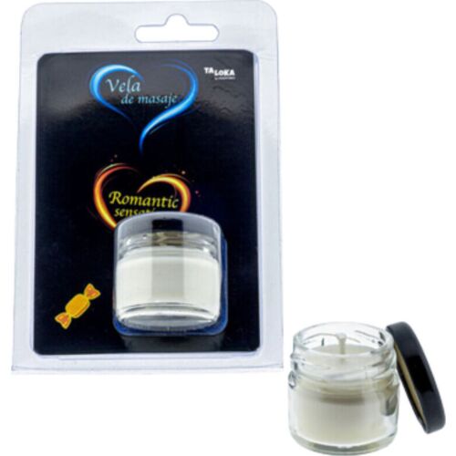 Vela de masaj Taloka caramelă cu ulei hidratant