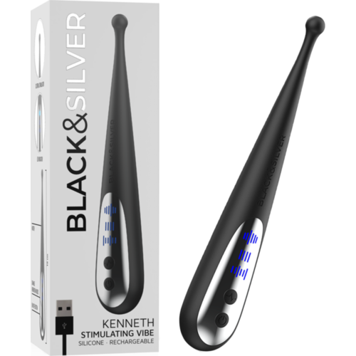 Vibrator Black&Silver Kenneth stimulare clitoridiană