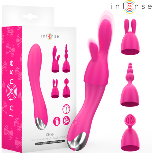 Vibrator Intense Fun Cher cu capete interschimbabile