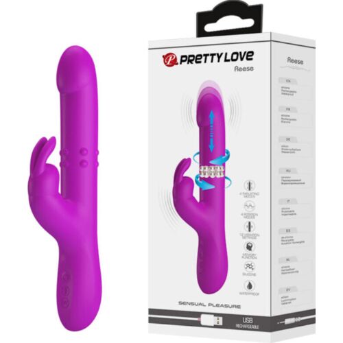 Vibrator Pretty Love Reese cu stimulare duală