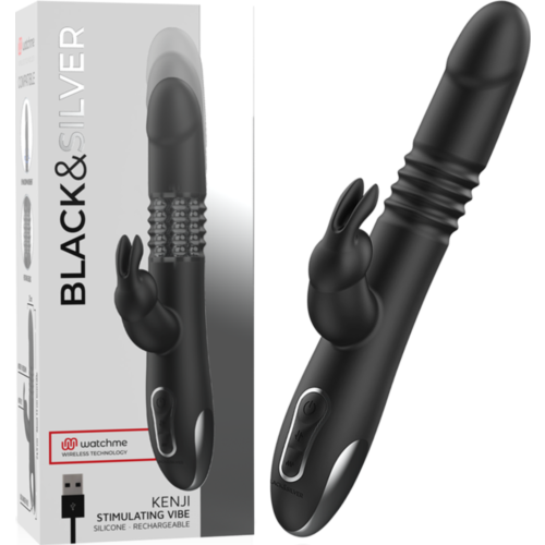 Vibrator BLACK&SILVER KENJI cu stimulare punct G