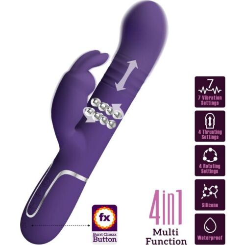 Vibrator Pretty Love Coale 4 în 1 cu stimulare dubla