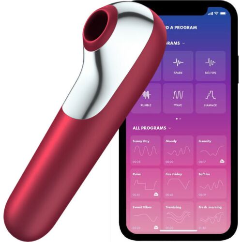 Vibrator Satisfyer Connect Dual Love cu succionator