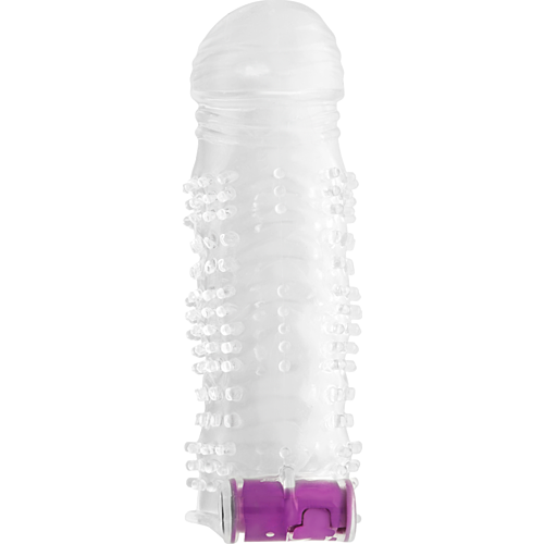 Penis Sleeve OHMAMA Textured with Vibrating Bullet