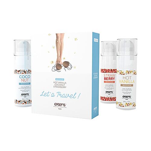 Ulei de masaj Exsens Let's Travel cu efect de căldură