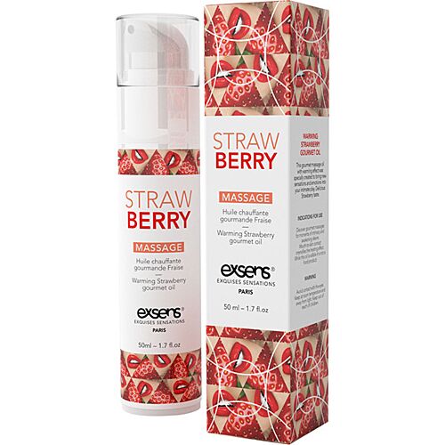 Ulei de masaj Exsens Warming Gourmet căpșuni 50ml