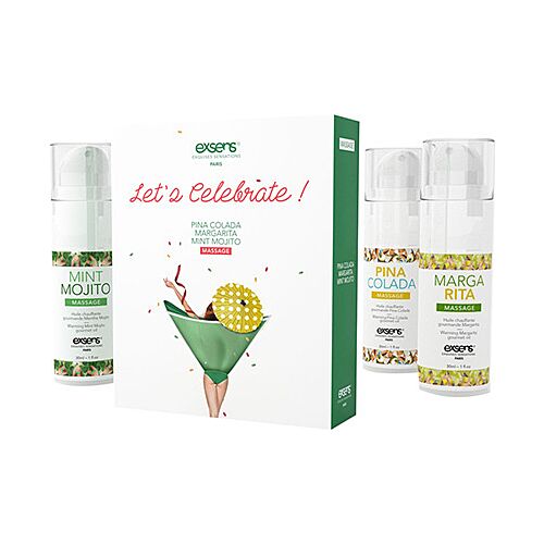 Kit Uleiuri de Masaj Exsens Warming Gourmet pentru Cupluri