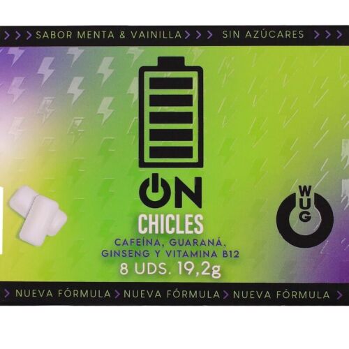 Chicles funcționali WUG GUM WUG ON cu cafeină și guarana