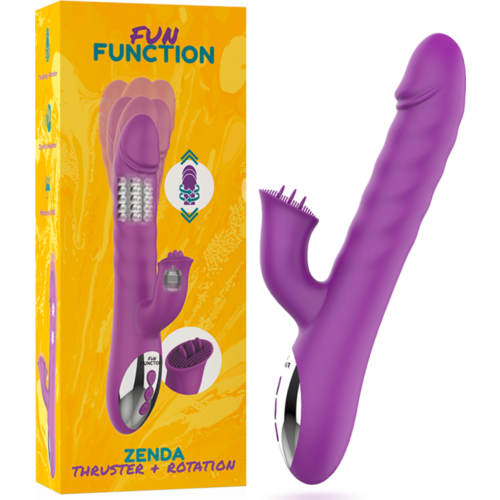 Vibrador FUN FUNCTION ZENDA cu stimulare duală
