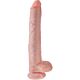 Dildo King Cock 35.6 cm cu testicule și textură realistă