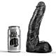 Dildo All Black 22 cm - Suprapuneri fine și flexibilitate