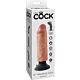 Dildo vibrător KING COCK 15,24 cm cu ventuză