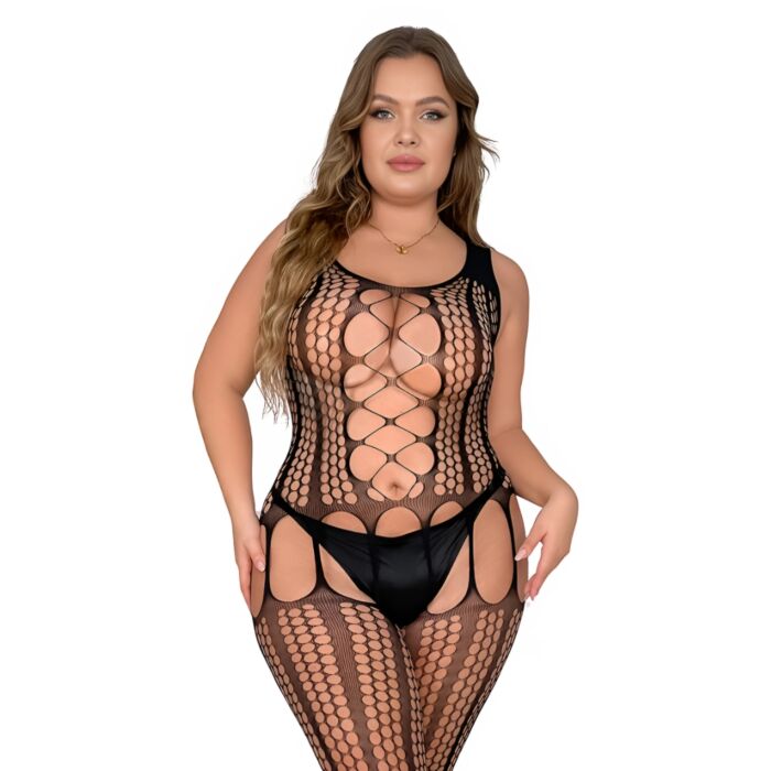 Bodystocking Lace by LJ cu design dantelat și șnururi Bodystocking Lace by LJ cu design dantelat și șnururi