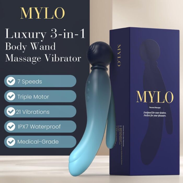 Vibrator MYLO 3-in-1 Body Wand Massager Vibrator MYLO 3-in-1 Body Wand Massager