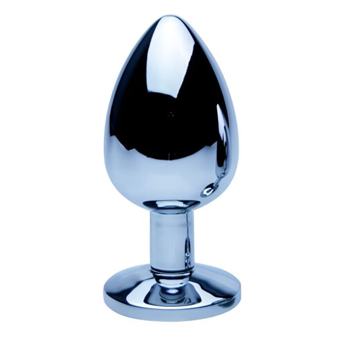 Butt Plug Precious Metals Large cu bază ornamentată Plata Butt Plug Precious Metals Large cu bază ornamentată Plata