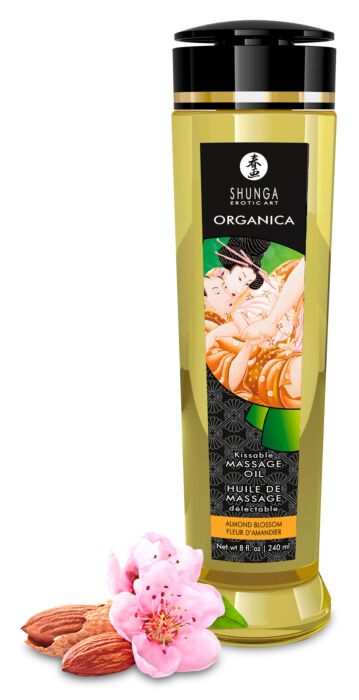 Ulei pentru masaj Shunga Almond Blossom, aromă dulce de migdale