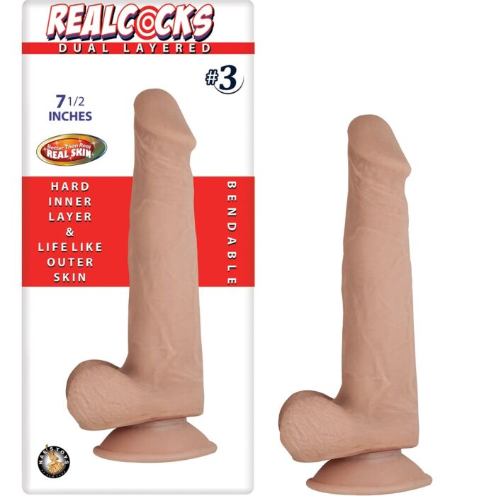 Dildo Nasstoys RealCocks Dual Layer Bendable Dildo Nasstoys RealCocks Dual Layer Bendable