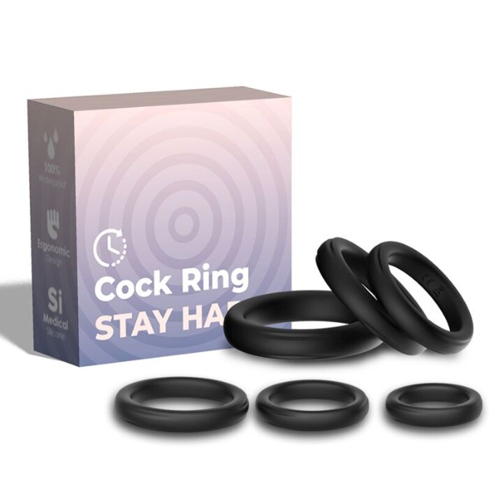 ARMONY - LOCK RINGS SILICONE BLACK ARMONY - LOCK RINGS SILICONE BLACK