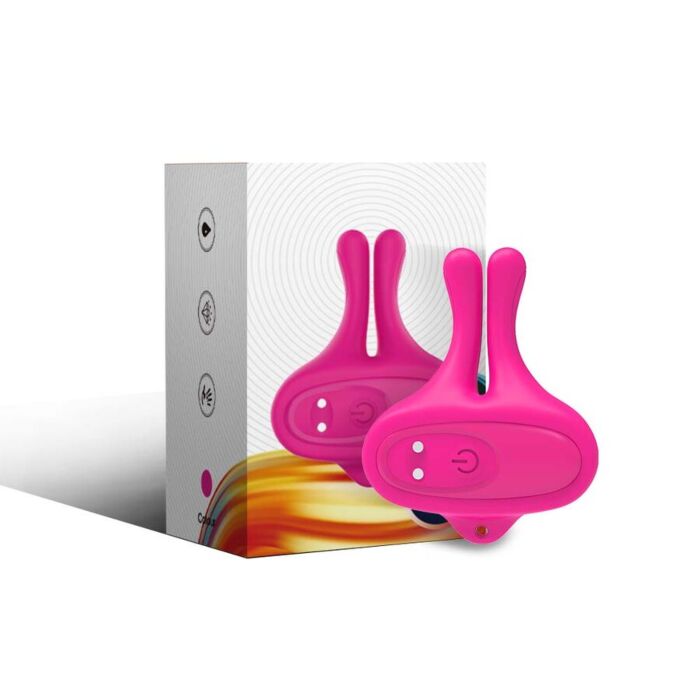 ARMONY - RABBIT SHAPE VIBRATION MAGNETIC NIPPLE CLAMPS PINK ARMONY - RABBIT SHAPE VIBRATION MAGNETIC NIPPLE CLAMPS PINK