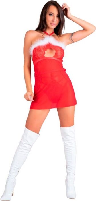 Camisa + Tanga LIVCO CORSETTI Rojo Navideño