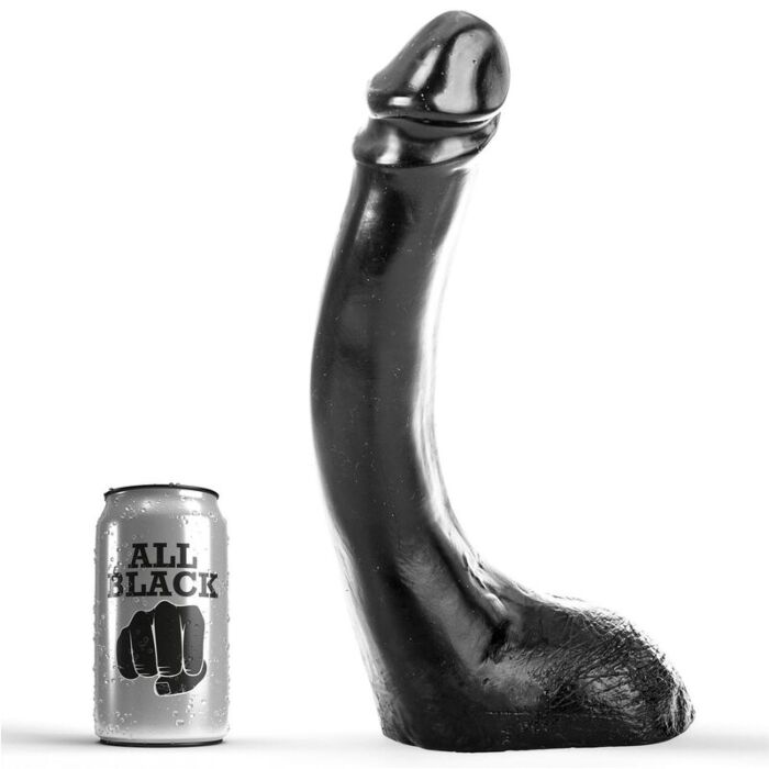 Dildo ALL BLACK 29 cm con forma realista