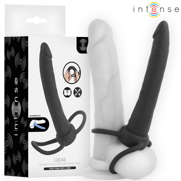 Dildo anal INTENSE FOR HIM Lucas cu inele integrate
