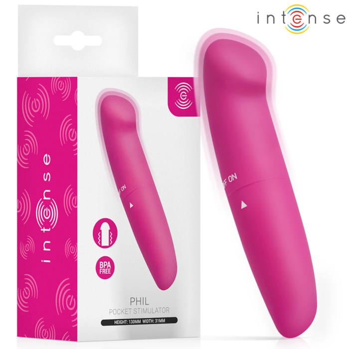 Vibrator INTENSE FUN TOYS Phil G-Spot roz 13 cm
