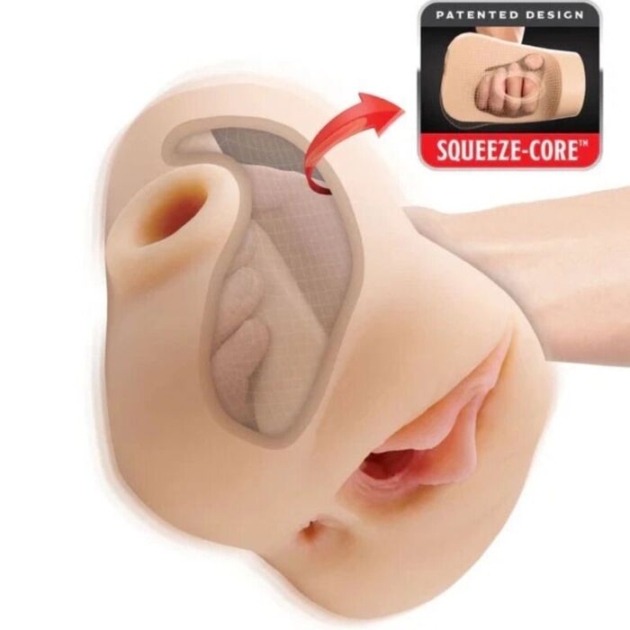 PDX PLUS - DOUBLE POUNDER VIBRATING SQUEEZE STROKER LIGHT 20.5 CM PDX PLUS - DOUBLE POUNDER VIBRATING SQUEEZE STROKER LIGHT 20.5 CM
