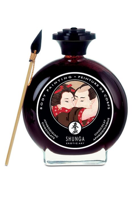 Pintura corporal comestible Shunga con pincel