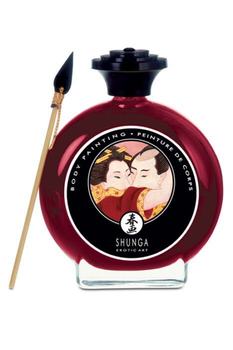 Pintura corporal comestible Shunga con sabor a cava y fresas