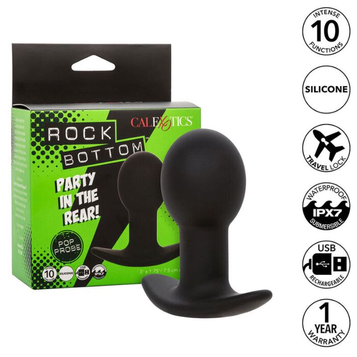 Plug Anal CALEXOTICS Rock Bottom cu 10 vibrații