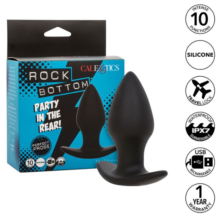 Plug anal CALEXOTICS Rock Bottom cu 10 vibrații