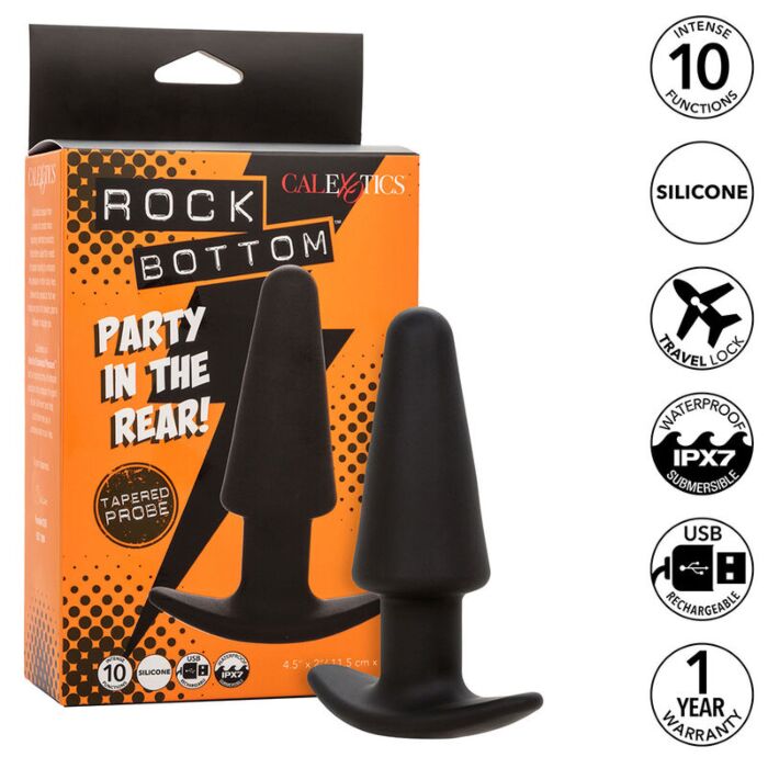 Plug anal CalExotics Rock Bottom cu 10 vibrații