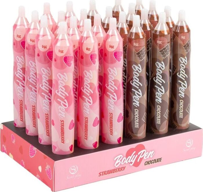 Markere pentru pictură corporală SECRETPLAY COSMETIC BODY PEN DISPLAY 24 UNITS
