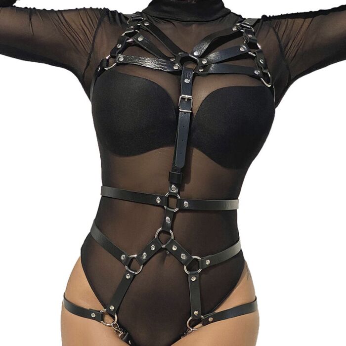 SUBBLIME - BODY HARNESS ADJUSTABLE STRAPS LEATHER BLACK ONE SIZE SUBBLIME - BODY HARNESS ADJUSTABLE STRAPS LEATHER BLACK ONE SIZE