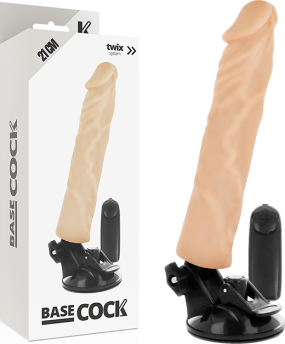 Vibrador Realístico BASECOCK 21 cm con Control Remoto