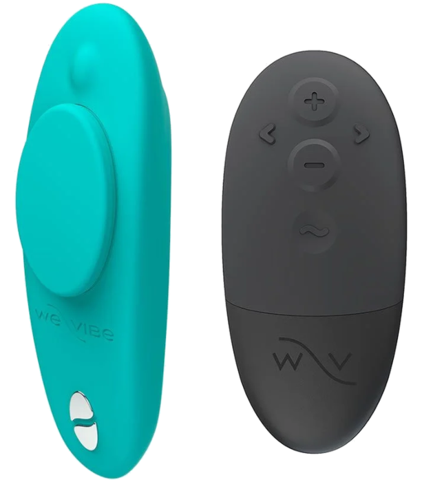 Vibrator pentru lenjerie WE-VIBE MOXIE+ cu clips magnetic Aqua