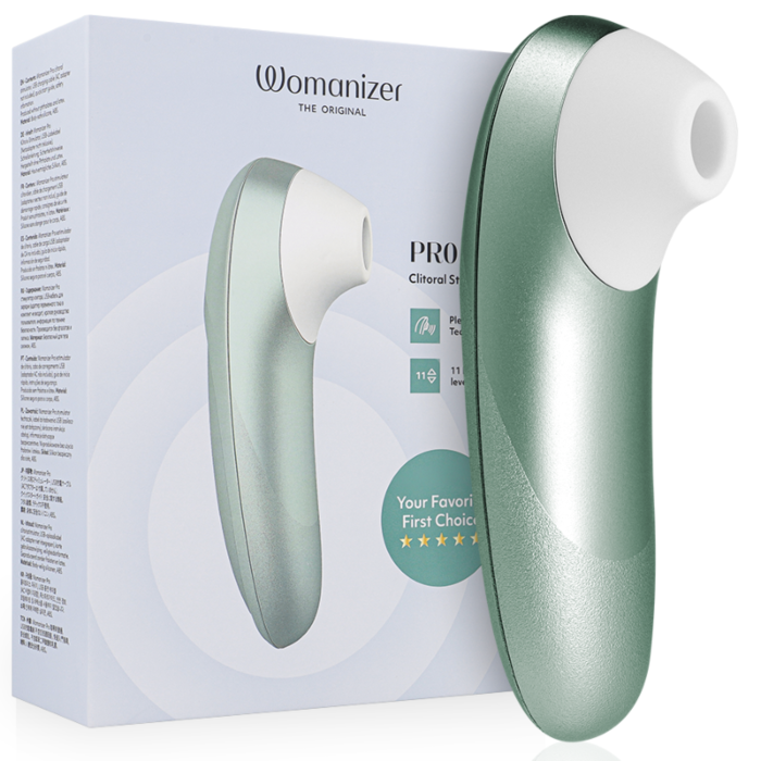 WOMANIZER - PRO VIBRANT CLITORAL STIMULATOR SAGE GREEN WOMANIZER - PRO VIBRANT CLITORAL STIMULATOR SAGE GREEN